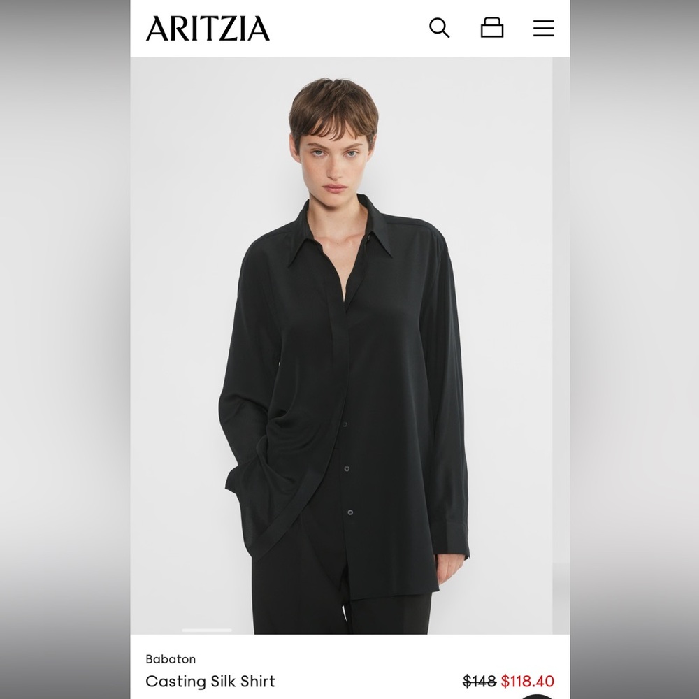 ARITZIA SILK BLOUSE